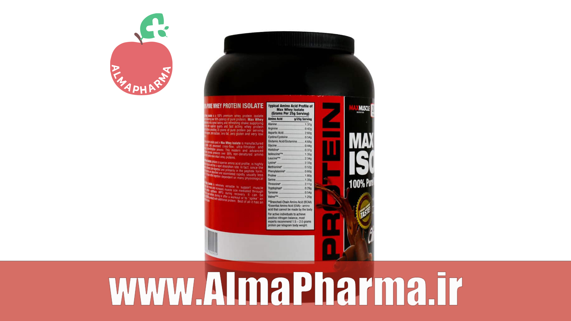 ترکیبات پودر پروتئین وی ایزوله مکس ماسل