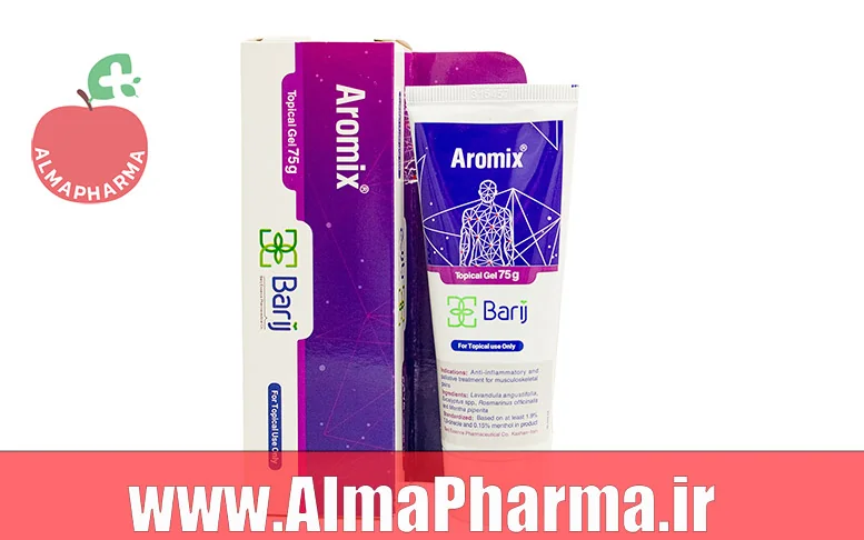 بنر نمای جلویی ژل آرومیکس باریج برای تسکین دردهای عضلانی اسکلتی و کاهش التهاب موضعی