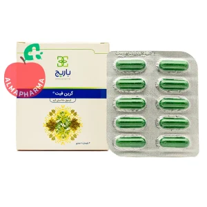 نمای جلویی کپسول گرین فیت باریج اسانس برای کمک به کاهش وزن، چربی سوزی و کنترل اشتها