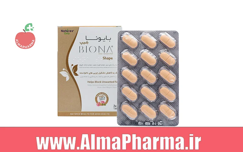 بنر نمای جلویی قرص بایونا شیپ نیچرز اونلی برای کاهش وزن، کنترل اشتها و کاهش جذب کربوهیدرات