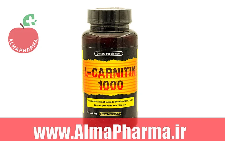 بنر نمای جلویی قرص ال کارنیتین 1000 میلی گرم دانا برای انرژی تمرین، چربی سوزی و متابولیسم چربی ها