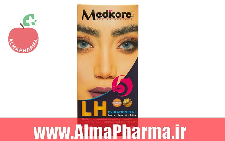 بنر نمای جلویی تست تخمک گذاری مدیکور برای تشخیص روزهای بارورتر سیکل قاعدگی