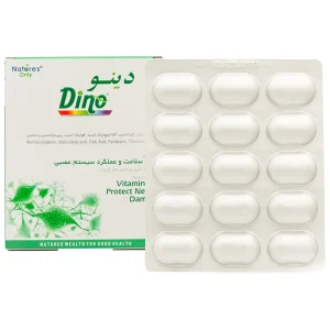 نمای جلویی قرص دینو نیچرز اونلی ۳۰ عددی مکمل سلامت اعصاب و نوروپاتی دیابتی