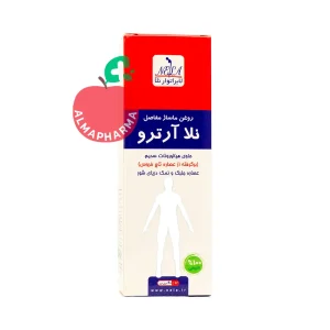نمای جلویی روغن ماساژ مفاصل نلا آرترو ۶۰ میلی لیتر برای خشکی مفاصل و دردهای ناشی از آرتروز