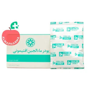 نمای جلویی پودر ماءالجبن افتیمونی نیاک ۱۰ عددی حاوی ماءالجبن، افتیمون، سرکه انگور و شکر