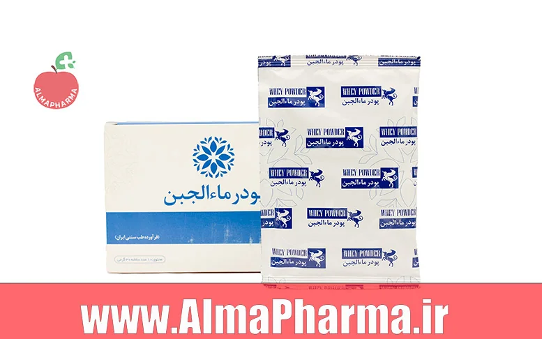 بنر نمای جلویی پودر ماءالجبن نیاک برای کمک به یبوست، جابیت مزاج و رطوبت بدن