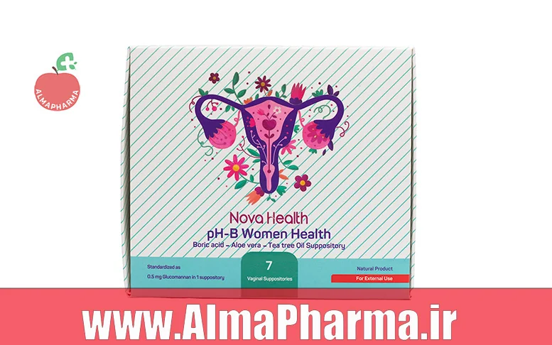بنر نمای جلویی پی اچ بی وومن هلث نوا هلث برای تنظیم pH واژن و کاهش بوی نامطبوع