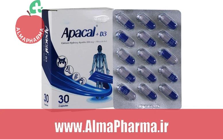 Hi Health Apacal کپسول کلسیم و ویتامین D3 برای استخوان