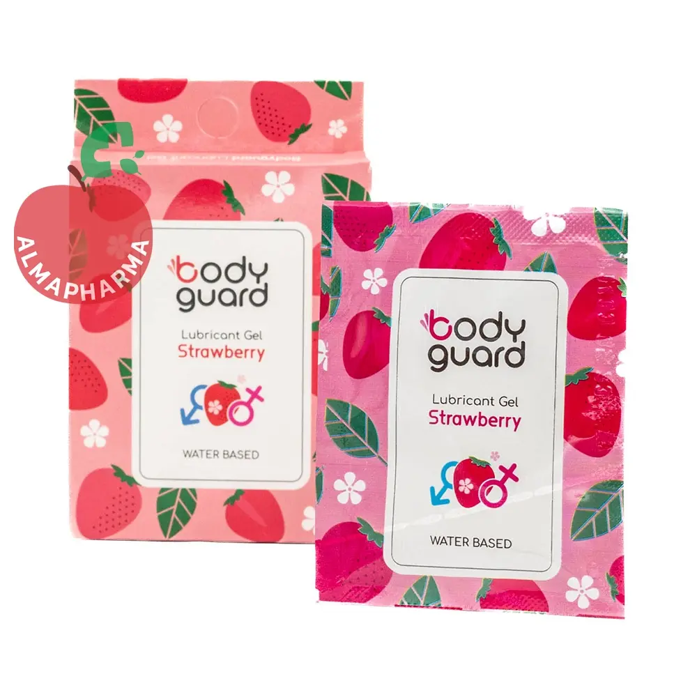 ژل لوبریکانت بادیگارد مدل Strawberry بسته 3 عددی