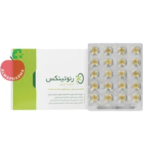 نمای جلویی کپسول رنوتینکس کارنیک دارو ۶۰ عددی