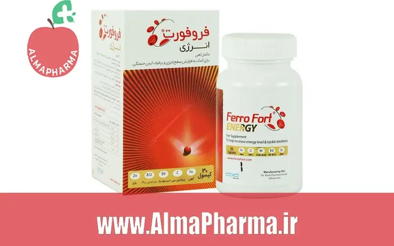 بنر تبلیغاتی کپسول فروفورت انرژی عبیدی ۳۰ عددی - مکمل تخصصی آهن و انرژیزا