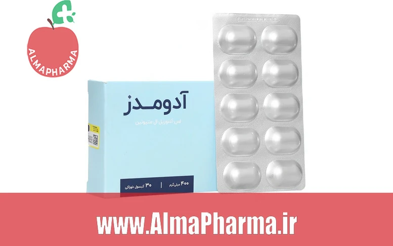 بنر تبلیغاتی کپسول آدومدز اشبال شیمی ۳۰ عددی - مکمل تخصصی بهبود خلقوخو و سلامت کبد و مفاصل