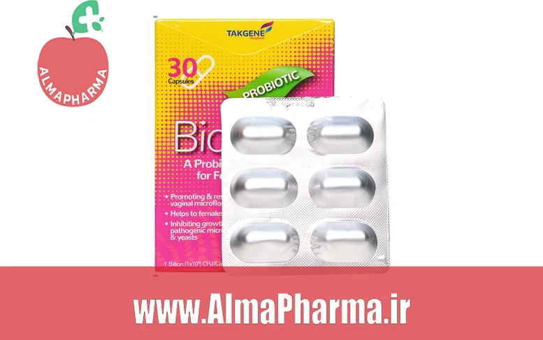 بنر تبلیغاتی کپسول بایو فم تک ژن فارما ۳۰ عددی - مکمل پروبیوتیک تخصصی سلامت بانوان